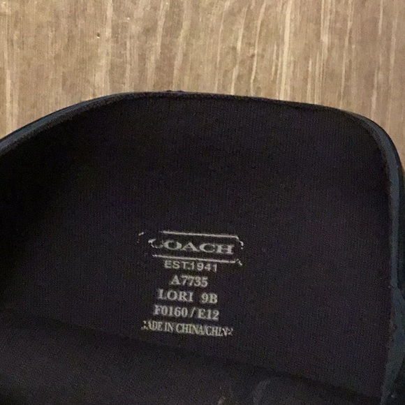 Coach Rubber Blue Long Rain Boots Size 9 B $80 - Picture 7 of 8